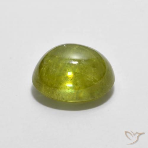Sphène Jaune moyen naturelle ovale, 2.60 ct, Transparent