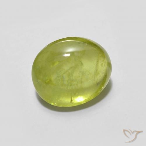 Sphène Jaune moyen naturelle ovale, 2.37 ct, Transparent