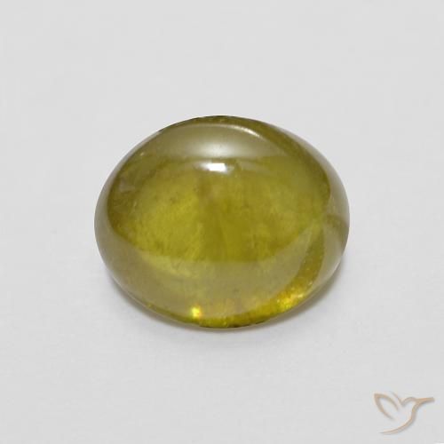 1.72ct Naturel Jaune citron Sphène, ovale, Translucide