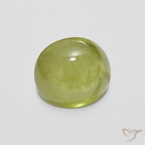 1.66ct Naturel Olive verte Sphène, ovale, Translucide