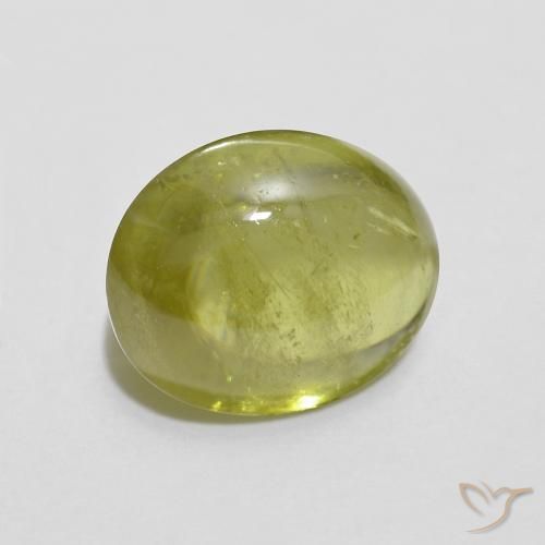 Sphène Vert clair naturelle ovale, 2.40 ct, Transparent