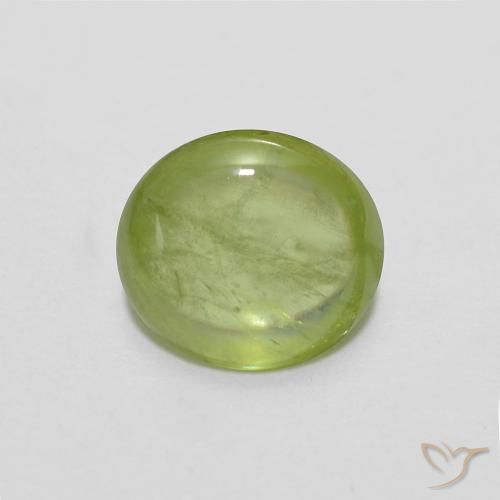 1.18ct Naturel Vert moyen Sphène, ovale, Transparent