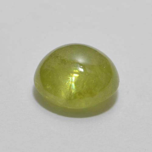 Sphène Vert forêt léger naturelle Coupe ovale, 1.72 ct, Transparent
