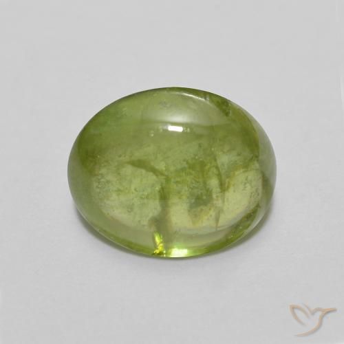 1.79ct Naturel Vert moyen Sphène, ovale, Transparent