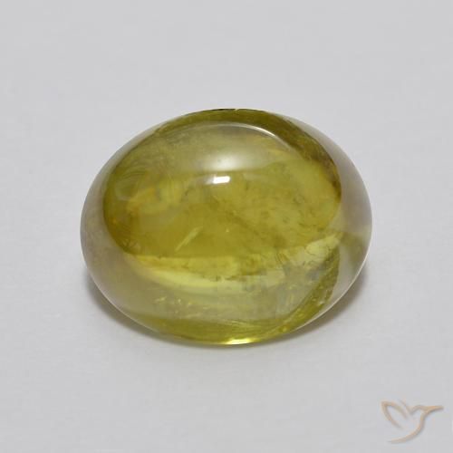 2.33ct Naturel Vert moyen Sphène, ovale, Transparent