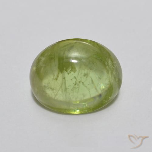 1.93ct Naturel Vert moyen Sphène, ovale, Transparent