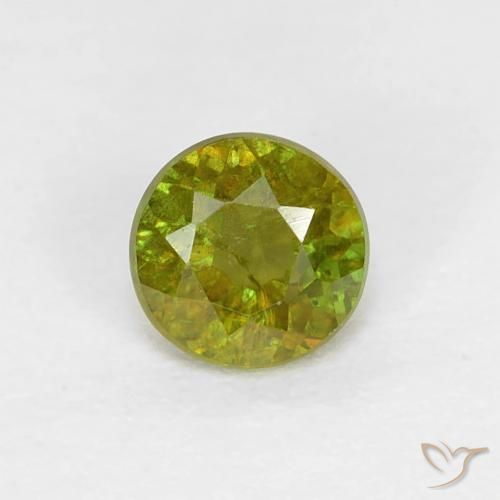 0.40ct Naturel Vert forêt chaud Sphène, Tour, VS