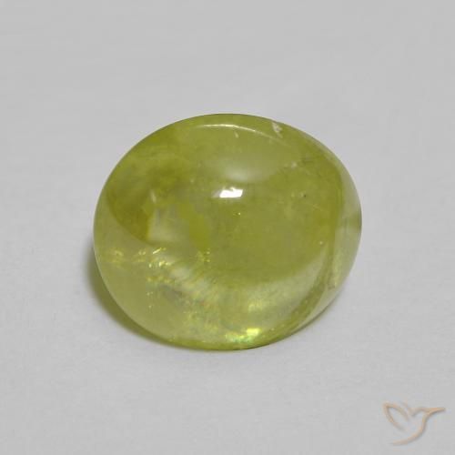 Sphène Medium Light Green naturelle ovale, 2.10 ct, Transparent