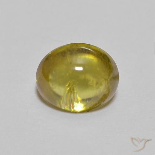1.69ct Naturel Jaune moyen Sphène, ovale, Transparent