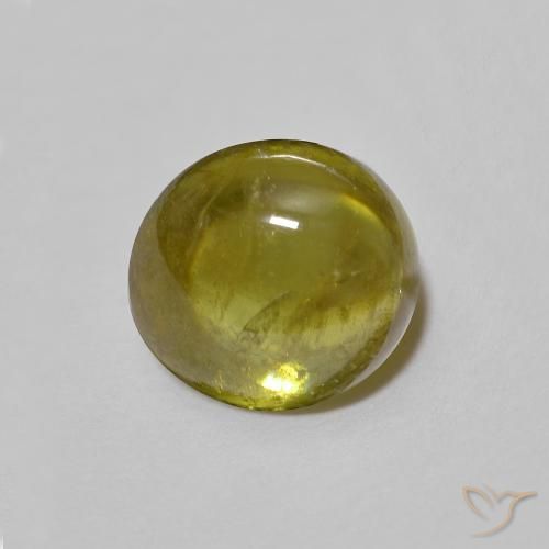 Sphène Doré terreux naturelle ovale, 1.36 ct, Transparent