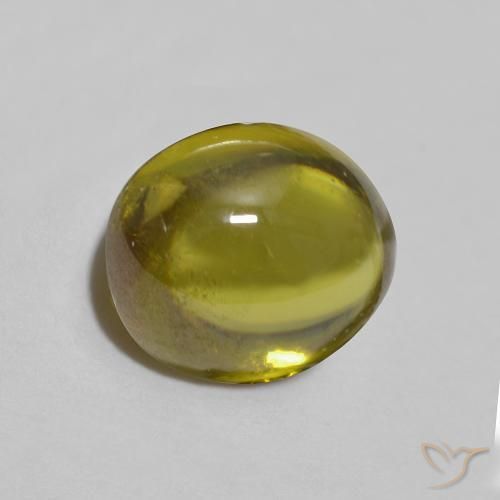 Sphène Doré terreux naturelle ovale, 1.22 ct, Transparent