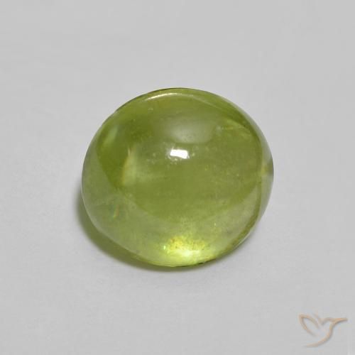 Sphène Vert clair naturelle ovale, 1.53 ct, Transparent
