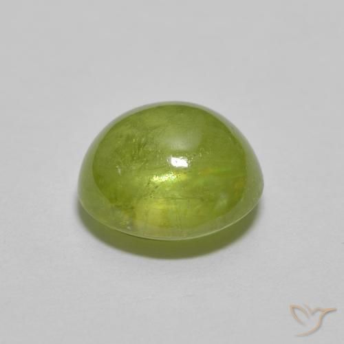 Sphène Vert clair naturelle ovale, 1.53 ct, Transparent