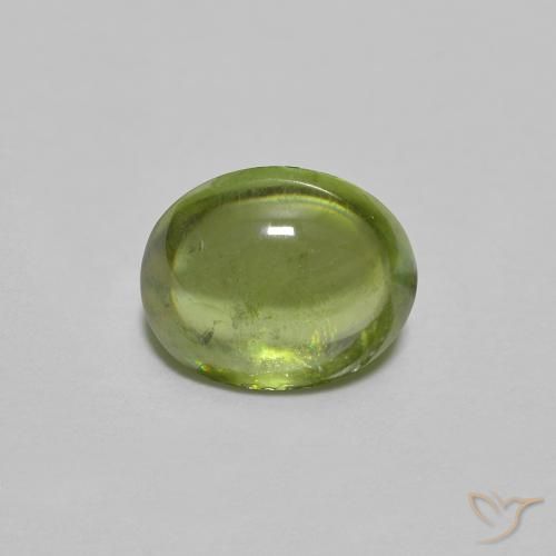 0.86ct Naturel Vert vif et léger Sphène, ovale, Transparent