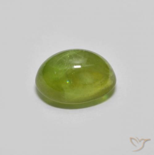 Sphène Vert clair naturelle ovale, 1.59 ct, Transparent