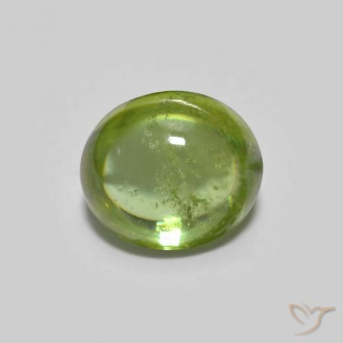 1.12ct Naturel Vert moyen Sphène, ovale, Transparent