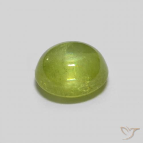 Sphène Vert clair naturelle ovale, 0.90 ct, Transparent