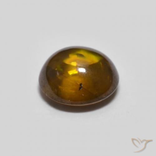 Sphène Marron chaud naturelle ovale, 0.82 ct, Transparent