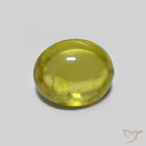 1.40ct Naturel Vert jaunâtre Sphène, ovale, Transparent