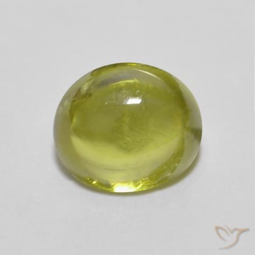 1.36ct Naturel Vert forêt chaud Sphène, ovale, Transparent