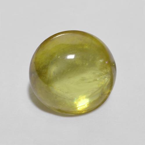 Sphène Vert chaud et terreux naturelle ovale, 1.63 ct, Transparent
