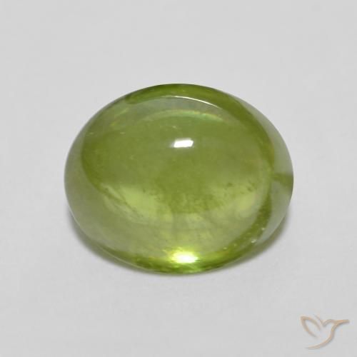 1.51ct Naturel Vert vif et léger Sphène, ovale, Transparent