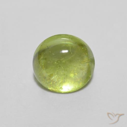 0.89ct Naturel Vert jaunâtre Sphène, ovale, Transparent