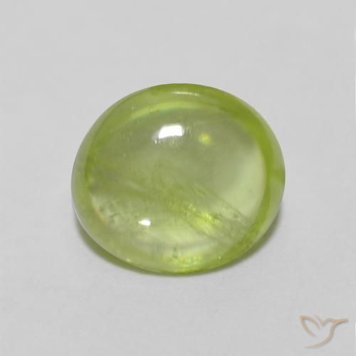 1.16ct Naturel Vert clair Sphène, ovale, Transparent