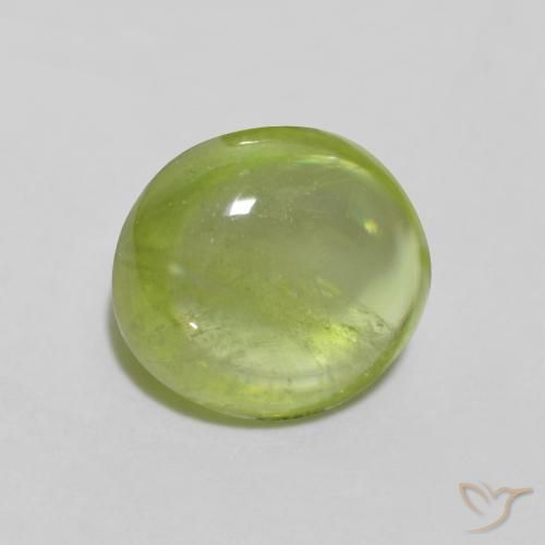 Sphène Vert clair naturelle ovale, 1.16 ct, Transparent