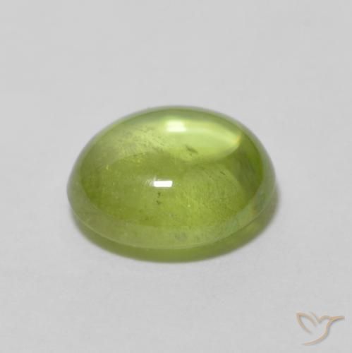 Sphène Vert clair naturelle ovale, 1.16 ct, Transparent