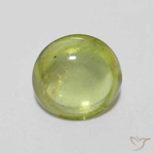 1.16ct Naturel Olive verte Sphène, ovale, Transparent