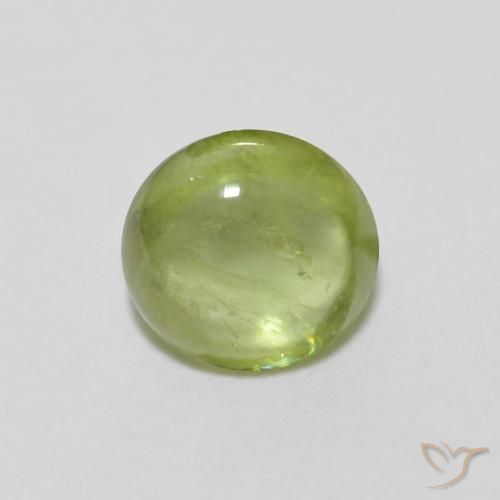0.95ct Naturel Vert moyen Sphène, ovale, Transparent