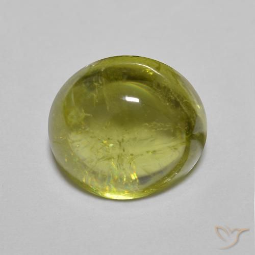 2.65ct Naturel Vert moyen Sphène, ovale, Transparent