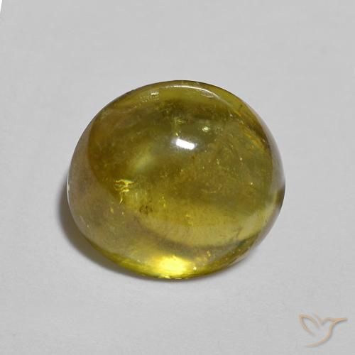 Sphène Doré terreux naturelle ovale, 1.88 ct, Transparent