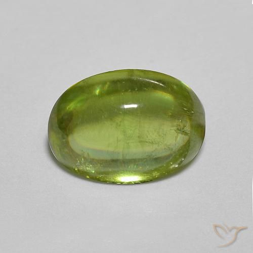 1.31ct Naturel Medium Dark-Green Sphène, ovale, Transparent