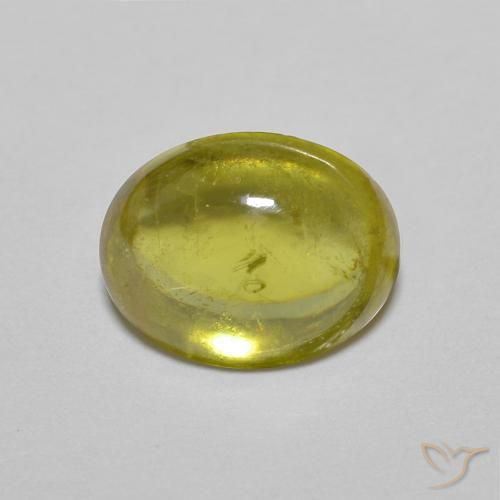 1.62ct Naturel Vert jaunâtre Sphène, ovale, Transparent