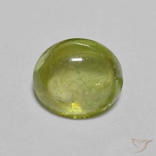 1.41ct Naturel Olive verte Sphène, ovale, Transparent