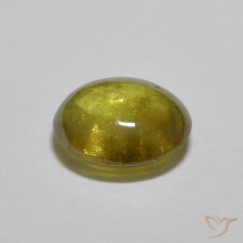 Sphène Brun doré profond naturelle ovale, 1.16 ct, Transparent