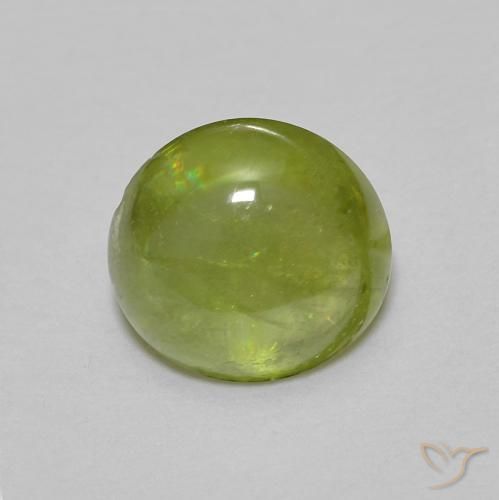 Sphène Vert clair naturelle Coupe ovale, 1.52 ct, Transparent