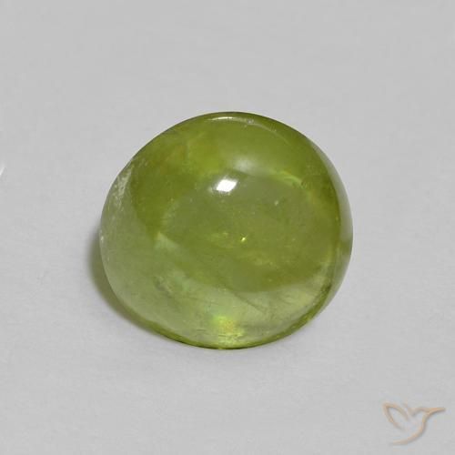Sphène Vert clair naturelle Coupe ovale, 1.52 ct, Transparent