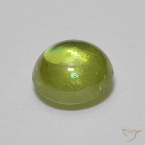 Sphène Vert clair naturelle Coupe ovale, 1.52 ct, Transparent