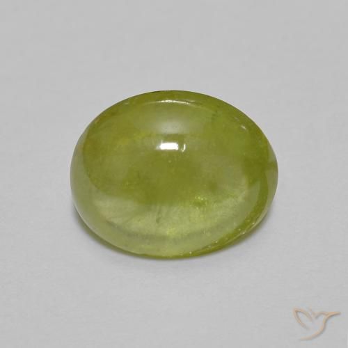 2.03ct Naturel Olive verte Sphène, ovale, Transparent