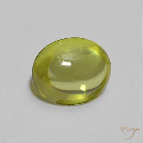 Sphène Vert chaud et terreux naturelle ovale, 1.01 ct, Transparent