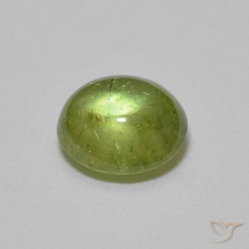Sphène Vert vif et léger naturelle ovale, 1.05 ct, Transparent