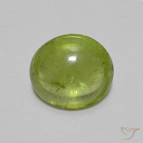 1.26ct Naturel Olive verte Sphène, ovale, Transparent