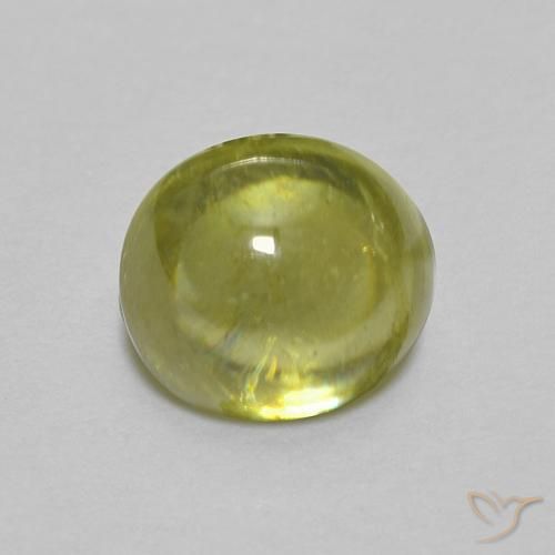 0.83ct Naturel Vert clair Sphène, ovale, Transparent