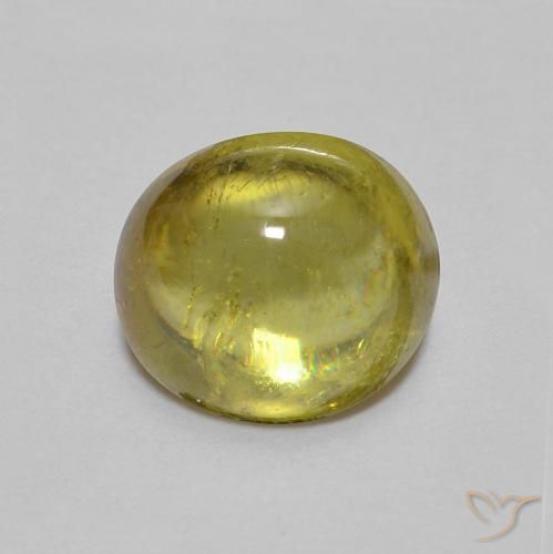 1.47ct Naturel Vert jaunâtre Sphène, ovale, Transparent