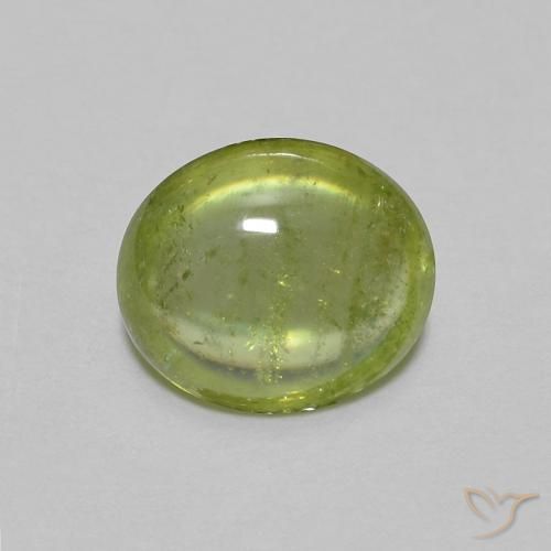 1.07ct Naturel Olive verte Sphène, ovale, Transparent