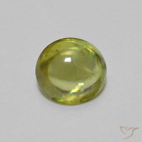 0.94ct Naturel Vert forêt chaud Sphène, ovale, Transparent