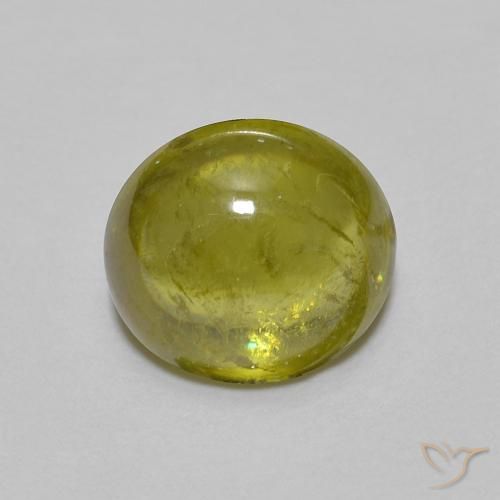 1.45ct Naturel Vert moyen Sphène, ovale, Transparent